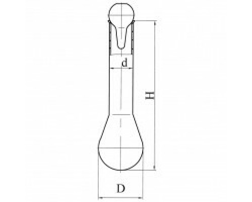 Колба Къельдаля 2-1000-34 с цилиндрической горловиной