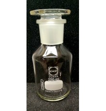 Бутыль 250 мл, NS34/35, широкогорлая, с пробкой, бесцветное стекло, DURAN Group