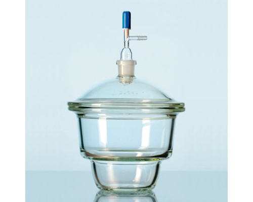 Эксикатор DURAN Group 0,7 л, 100x174 мм, вакуумный, с крышкой с краном, стекло