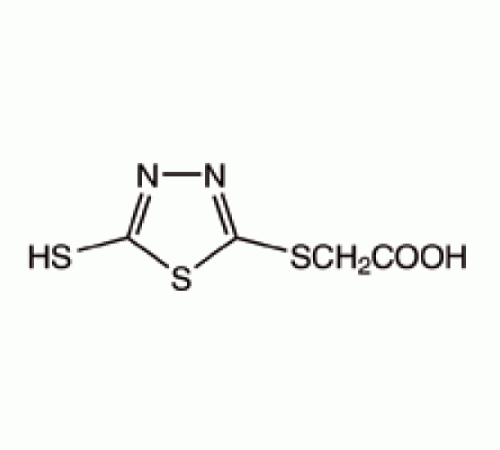 (5-меркапто-1, 3,4-тиадиазол-2-тио) уксусной кислоты, 96%, Alfa Aesar, 1г