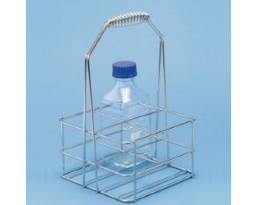 Корзина Wurtt для переноски квадратных бутылей DURAN 10 х 500 мл, из проволоки, электрохимически полированная (Артикул 9908120)